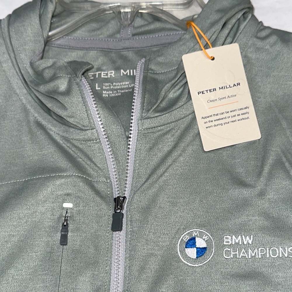 Peter Millar Full Zip Cloudglow Vest- Sage Fog L-from the BMW championship - Picture 3 of 9